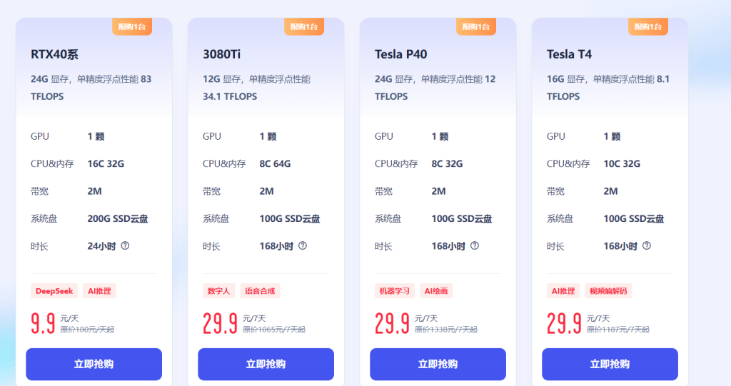 五款便宜的GPU云服务器推荐，GPU云服务器哪家便宜